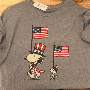 Peanuts Gray Patriotic T-Shirt